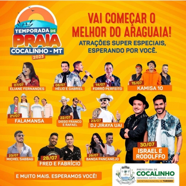 TEMPORADA DE PRAIA COCALINHO 2.023
